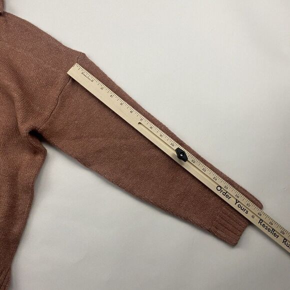 ANDREE by Unit Dusty Mauve Turtleneck Sweater Knit Dolman L/S Sz Small Stretch - Picture 3 of 9